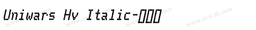 Uniwars Hv Italic字体转换